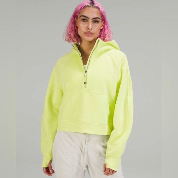 Lululemon Scuba Oversized Half-Zip Hoodie Electric Lemon size XS/S - Picture 2 of 8